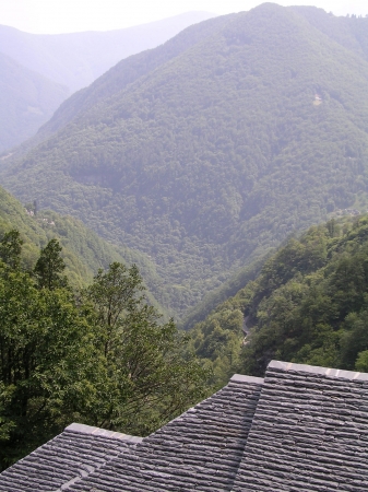 Le panorama au dessus du hameau